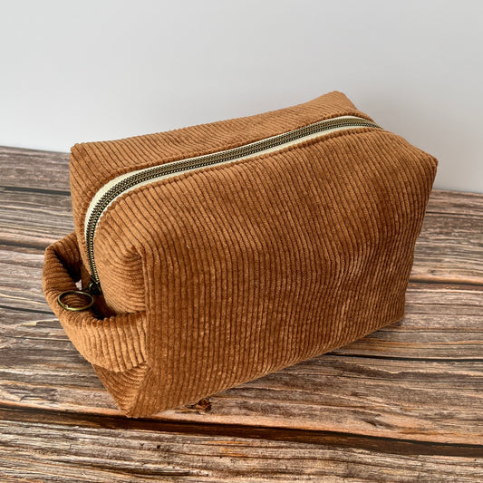 Trousse Velours Camel